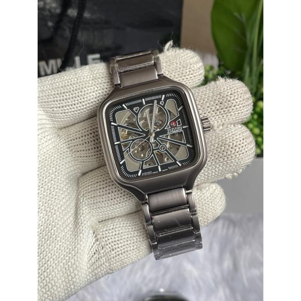 Raado True Square Automatic Grey Black Dial AT451