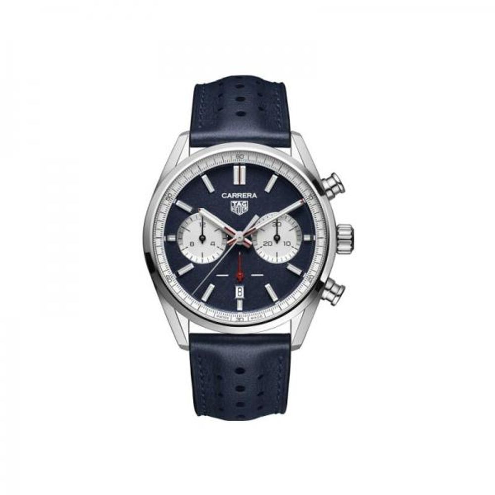 TAG Heuuer Carrera Chronograph 42mm France Limited Edition blue