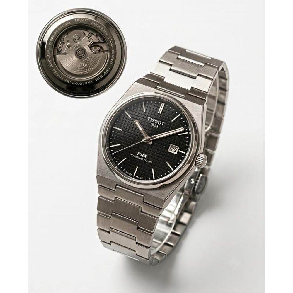 Tissoo_t 1853 Prx Automatic Top Quality Silver-Black