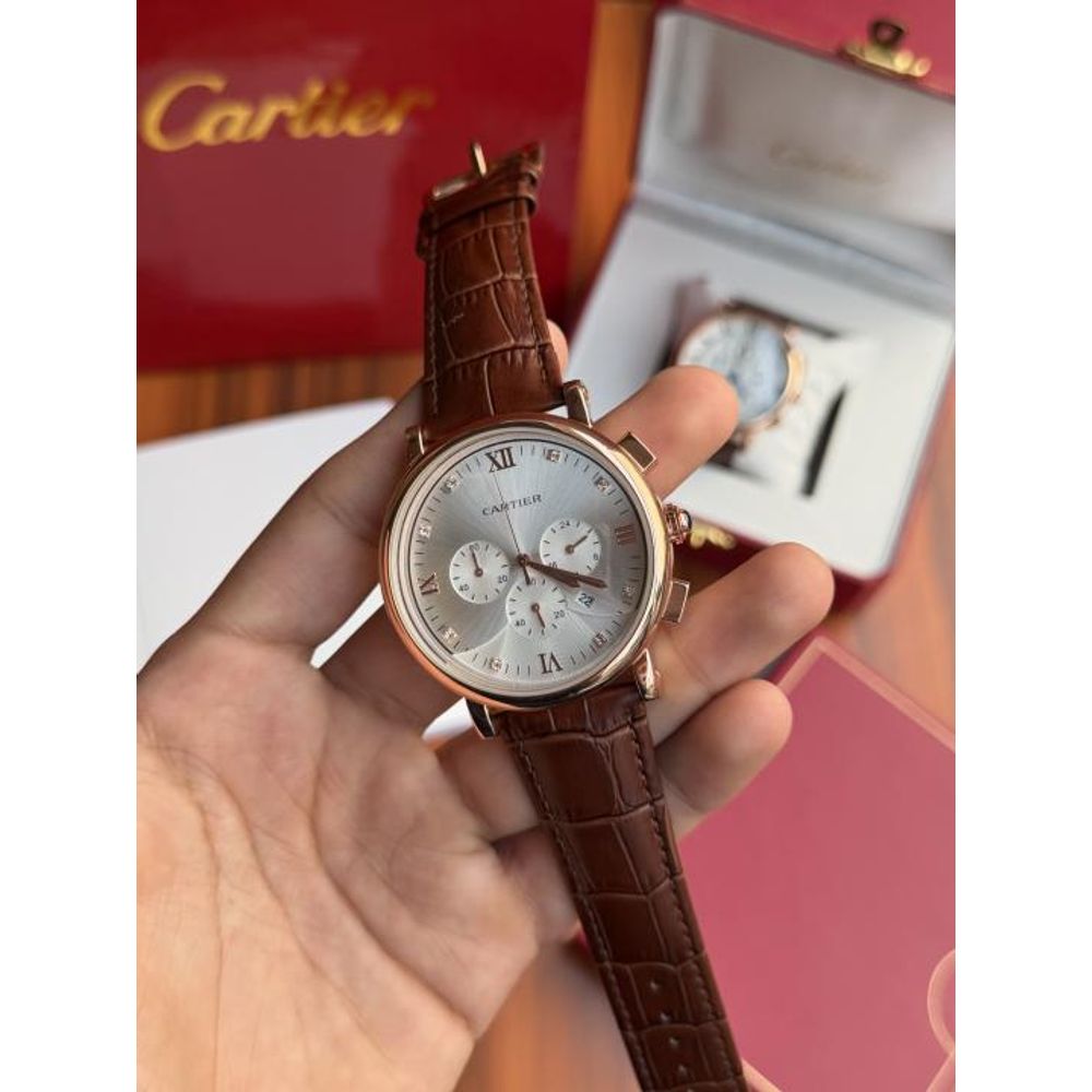 Cartiar Baloon Leather Chronograph Working