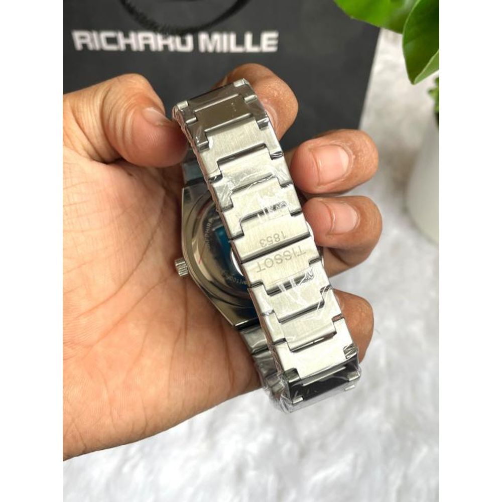 TISOT PRX QUARTZ SILVER BLUE AT104