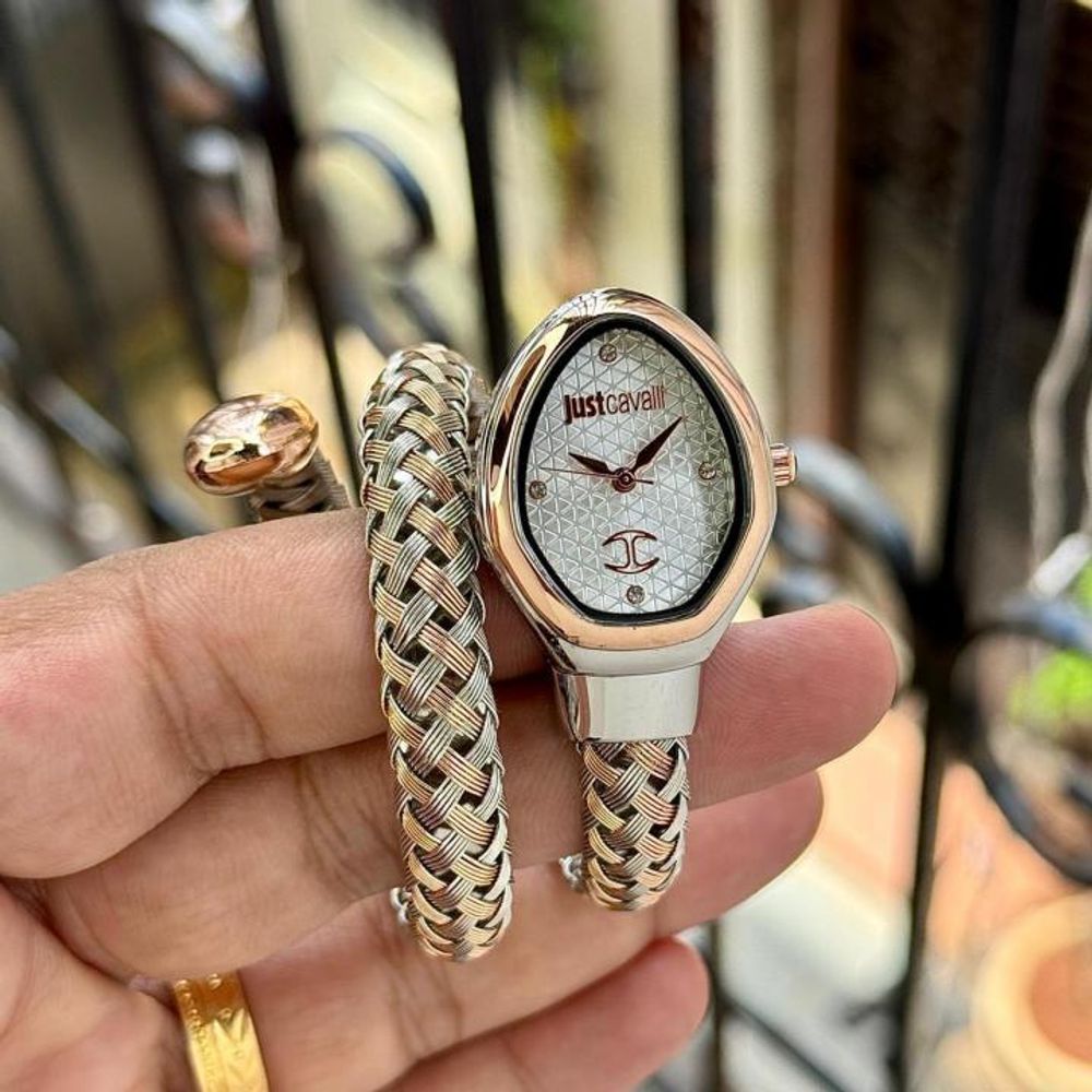 Just Cavalli Rose gold tow tone white 1028