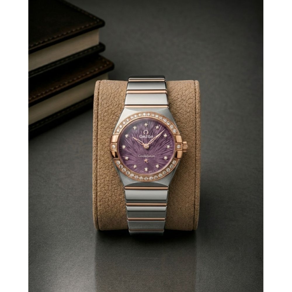 Omeg_ga Constellation Quartz luxury watch dimond