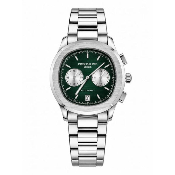 Patek Philipp Nautilus Chronograph Silver Green Dial