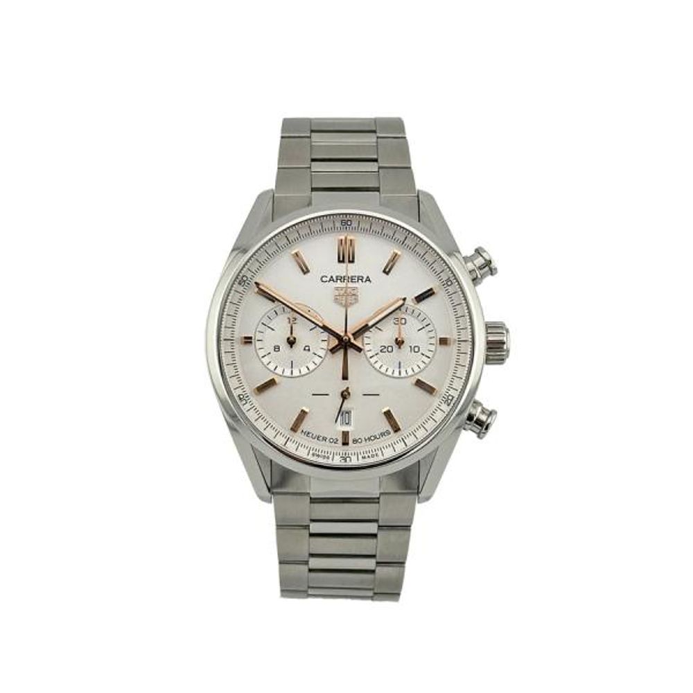 TAG Heuuer Carrera Chronograph silver white