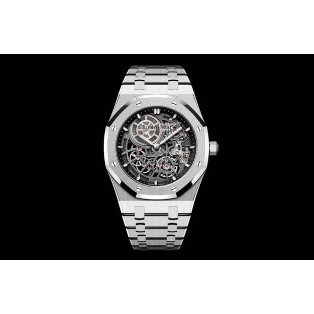 Audemar Piguet Royal Oak Jumbo Extra-Thin Openworked silver Black