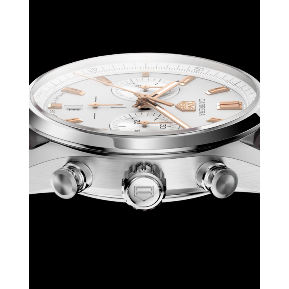 TAG Heuuer Carrera Chronograph brown and white