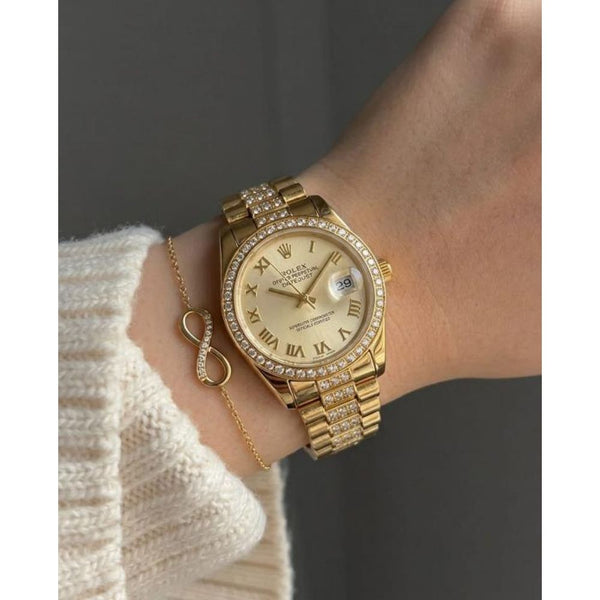 Rollex Date Just Ladies Full Gold
