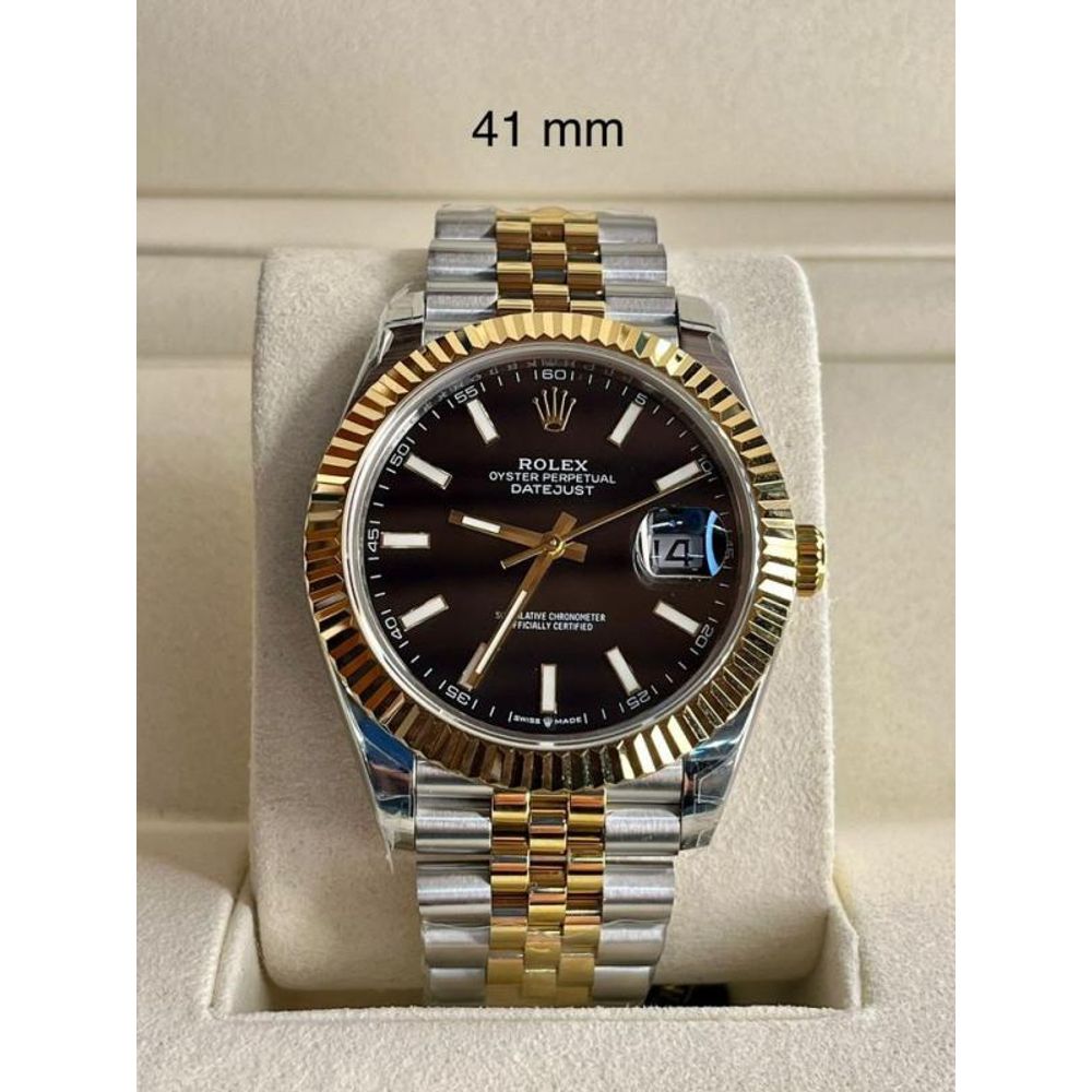 Rolee_x Oyster Perpetual Date Just 2Ton Gold Black