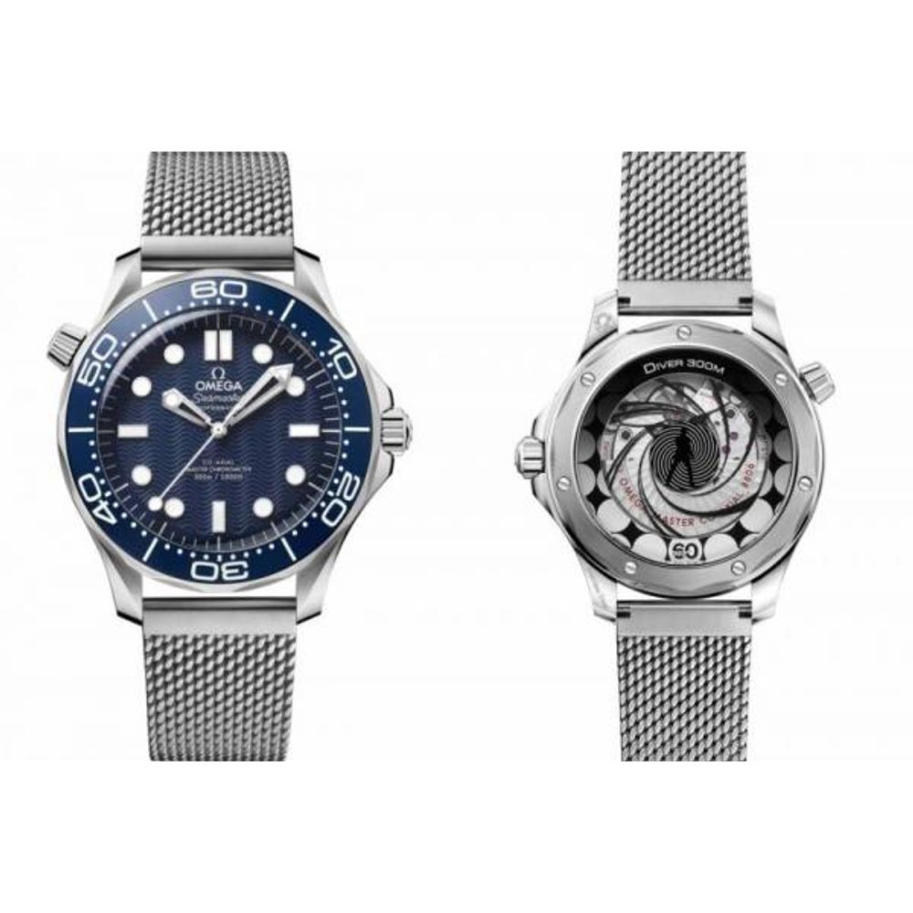 Omegg_a Seamaster Diver 300 Automatic silver blue