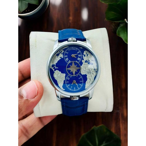Jacob & Co. The World Is Yours Dual Time Zone blue Silver