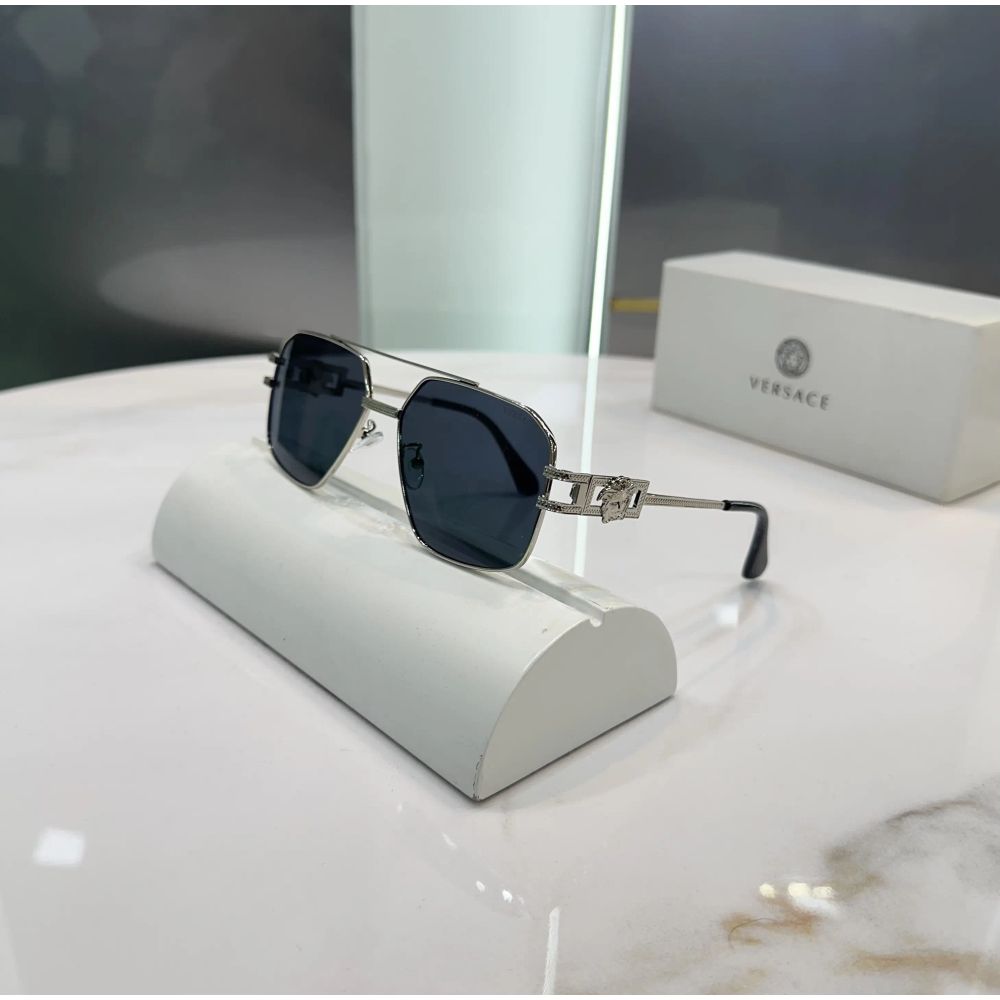 Versace Silver Black Premium Shades 2602