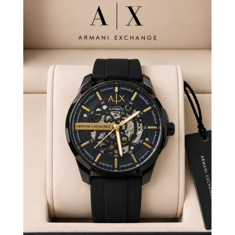 Arrwa%ni Exchange Hampton Automatic Watch AX2416 black gold