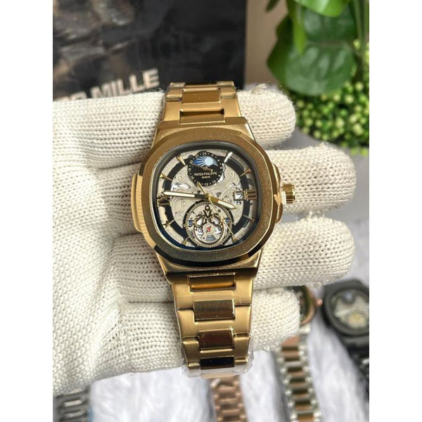 PATEK PHILIIPPE SUN GOLD BLACK DIAL AT456