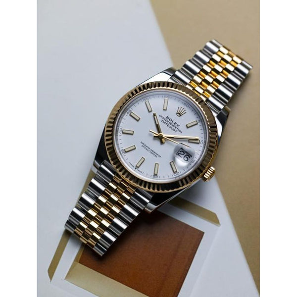 Rolee_x Oyster Perpetual Date Just 2Ton-Gold-White
