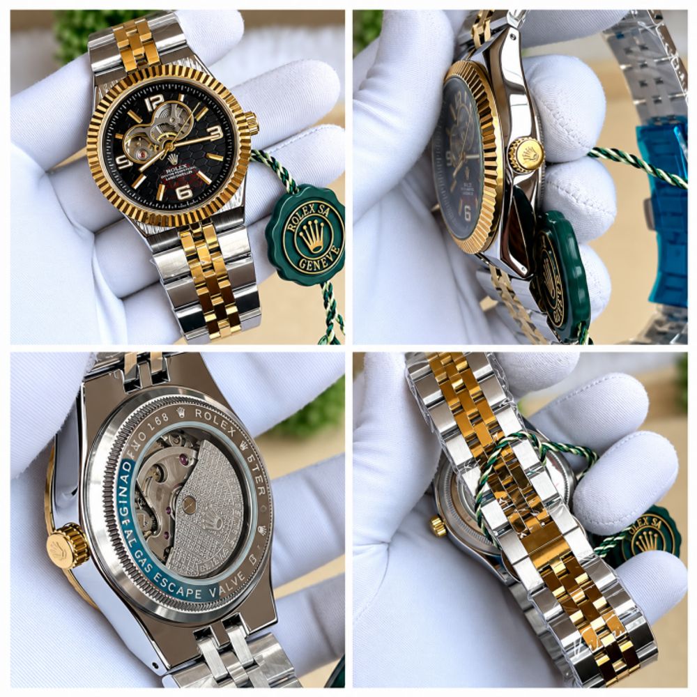 Rollex Land Dweller Automatic Two Tone Black Dial AT477