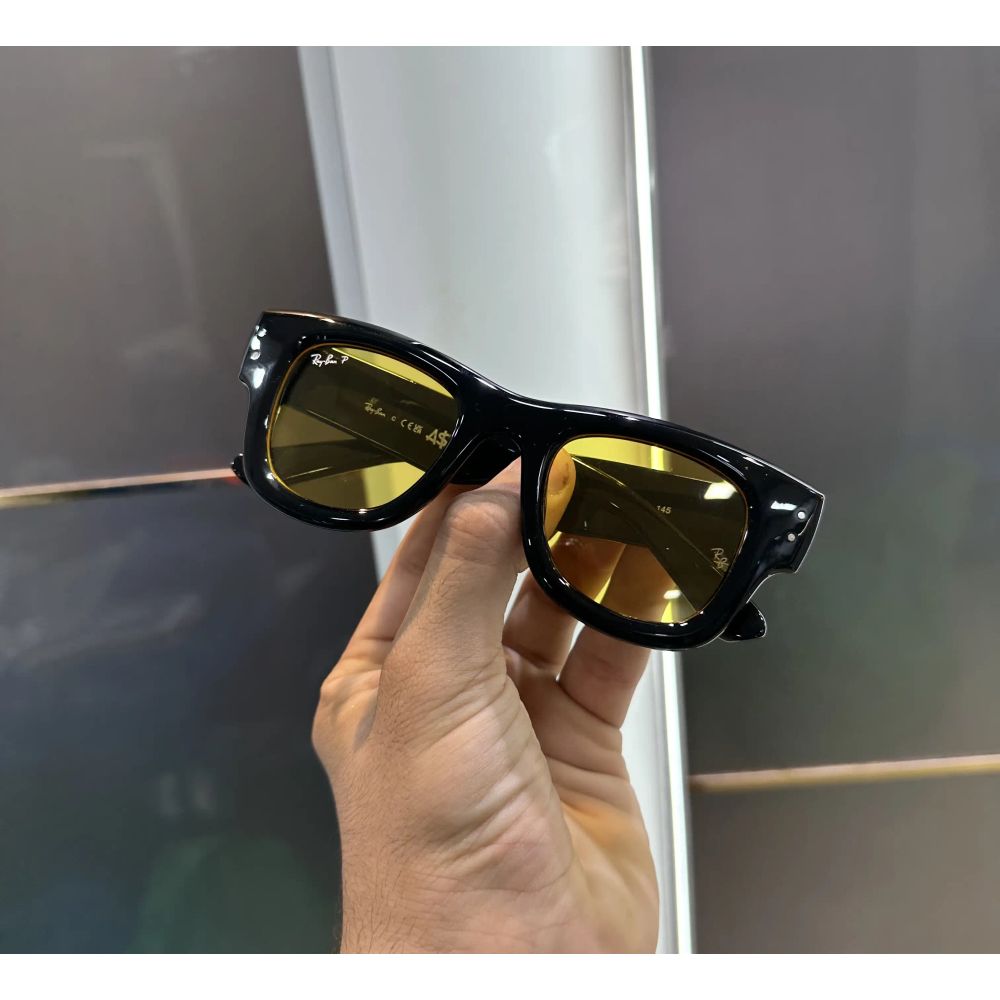 RayBan Black Yellow Puffer Premium Shades 940