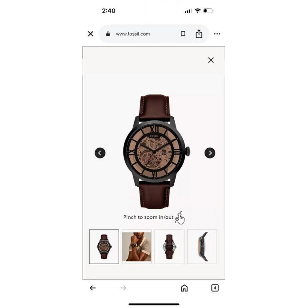 Fossii_l Townsman Brown-Black Automatic