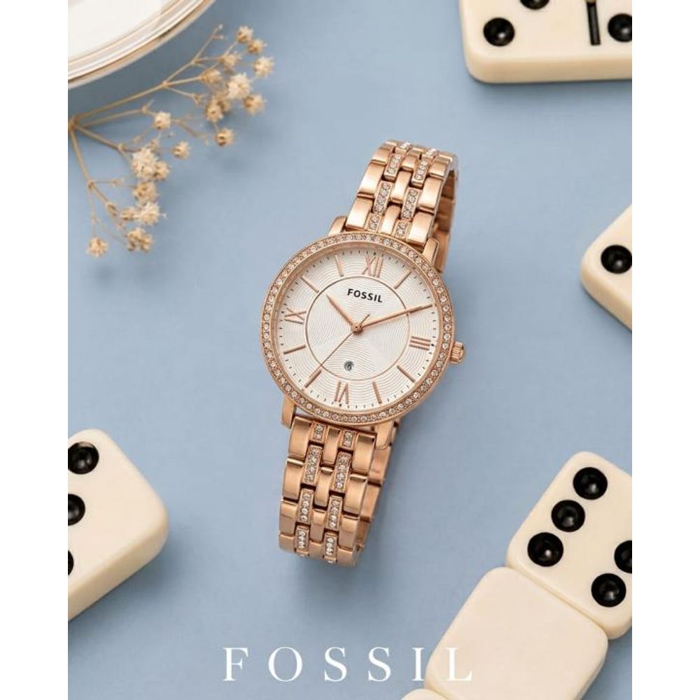 Fossii_l Jacqueline Rose Gold White
