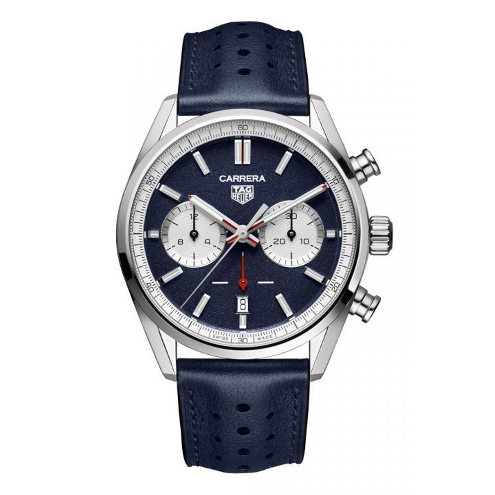 TAG Heuuer Carrera Chronograph 42mm France Limited Edition blue