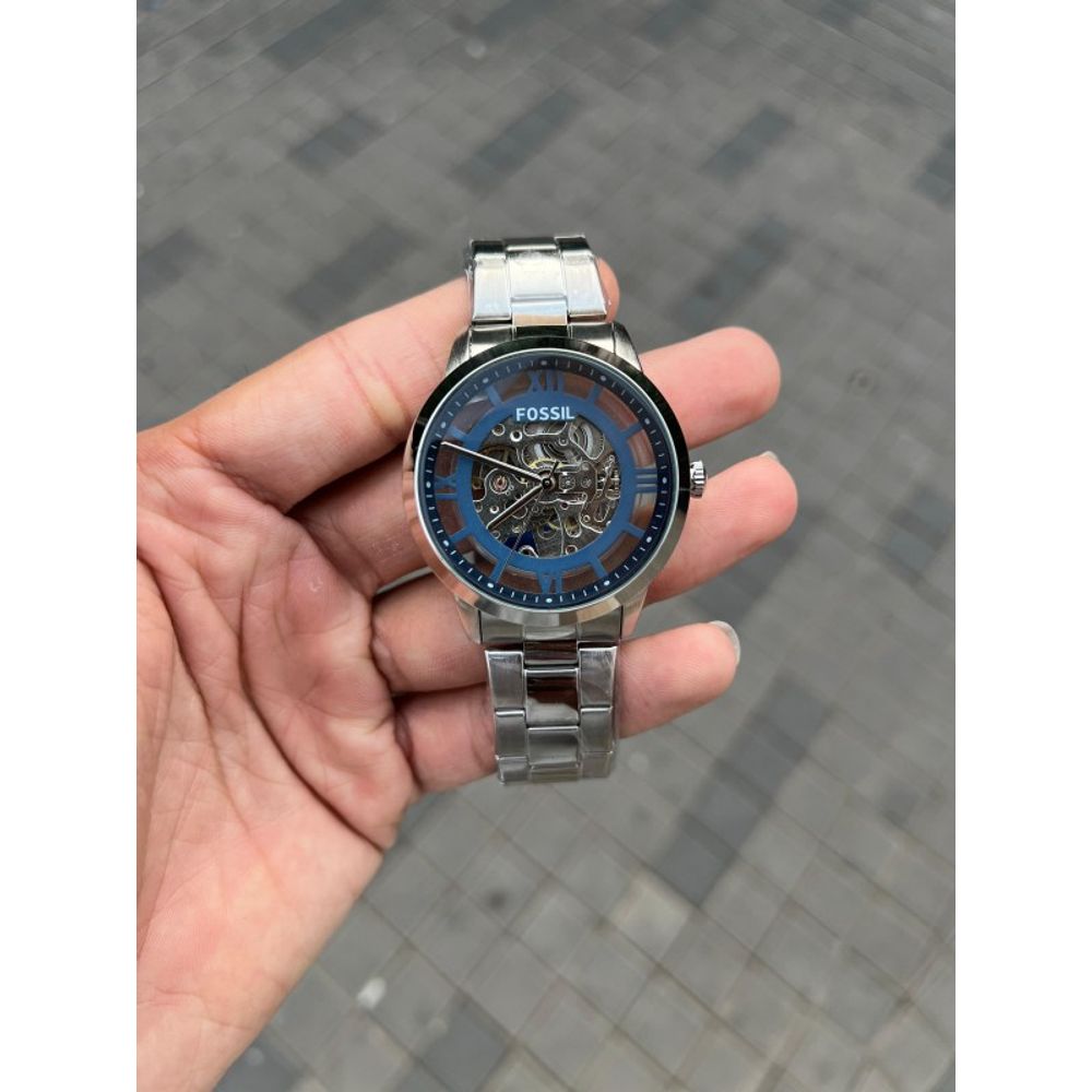 FOSIL TOWNSMAN CHAIN SILVER BLUE