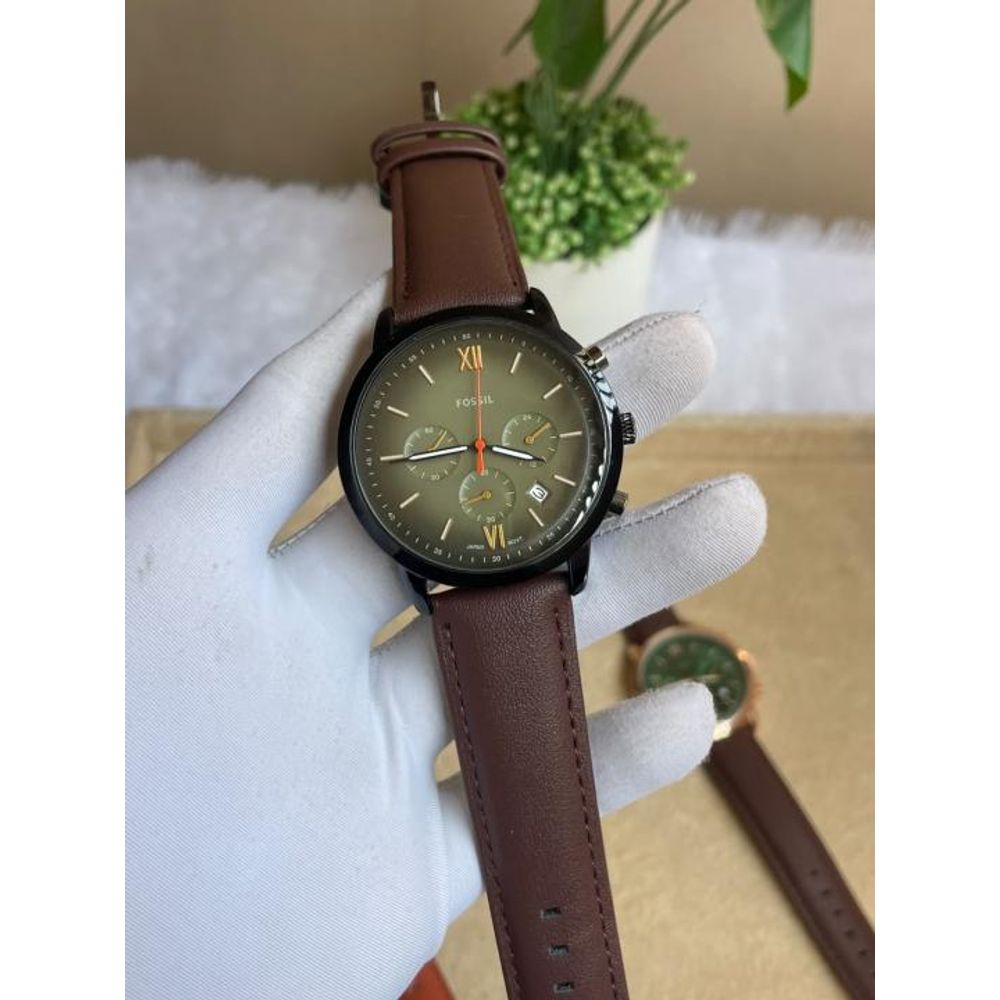 Fosil Neutra Chrono Brown Green B Dial AT403