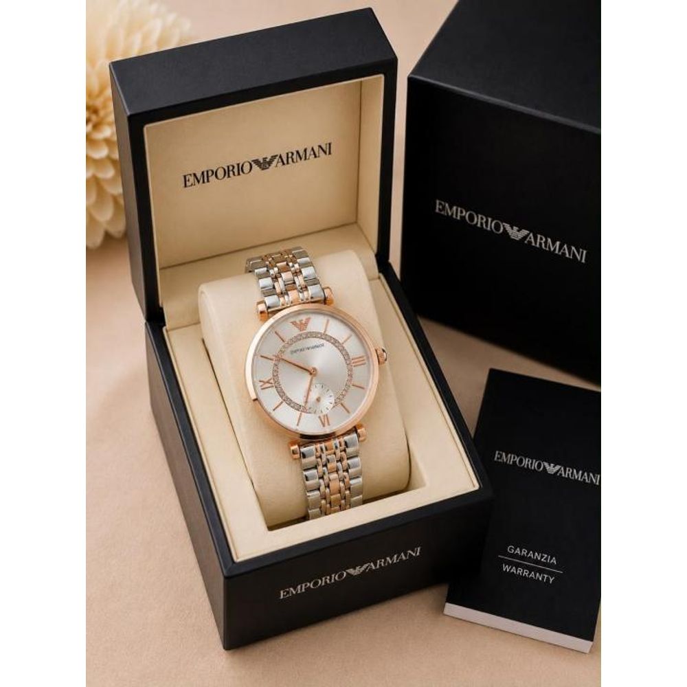 Emporio Armaann_i Classic  2 ton Copper white Ring crno