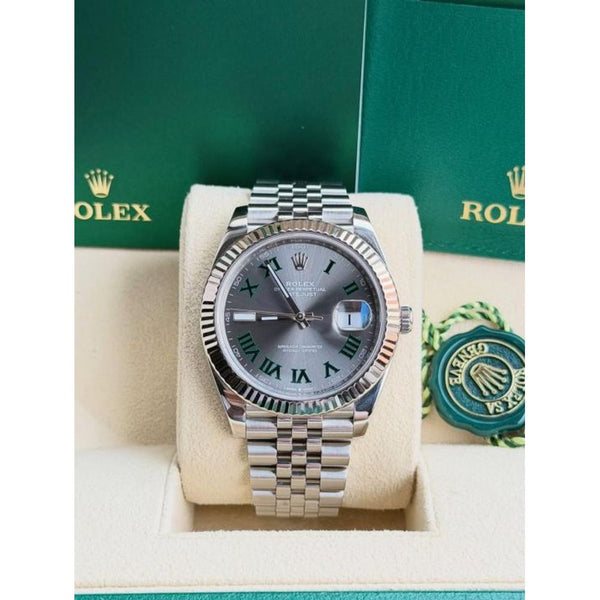 Rolee_x Oyster Perpetual Date Just Silver-Grey