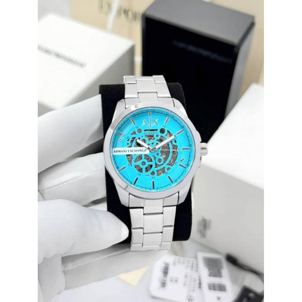 Armaann_i Exchange Ax2418 Hampton Automatic silver Sky Blue