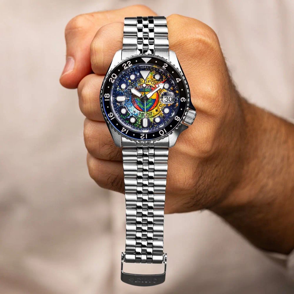 Seik o Sports5 Sari Kanaryalar Concept Customised Premium Automatic Watch