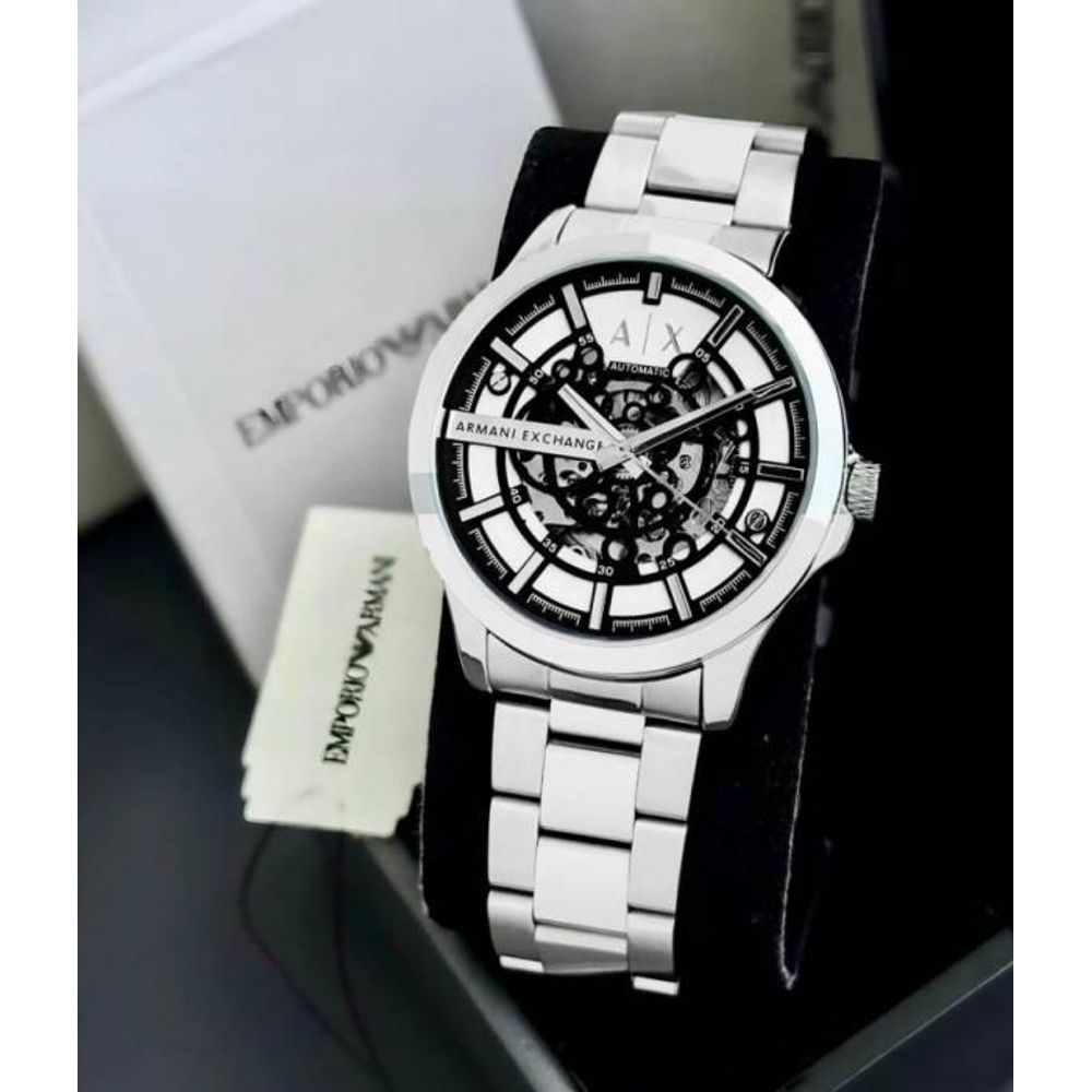 Armaann_i Exchange Ax2418 Hampton Automatic silver Black and white