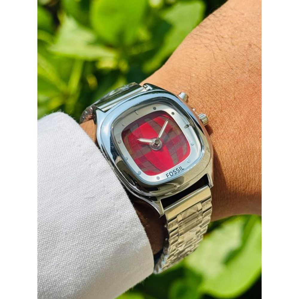 FOSIL DIGITAL ANALOG DUAL TIME BIG TAC RED SQUARE 1023