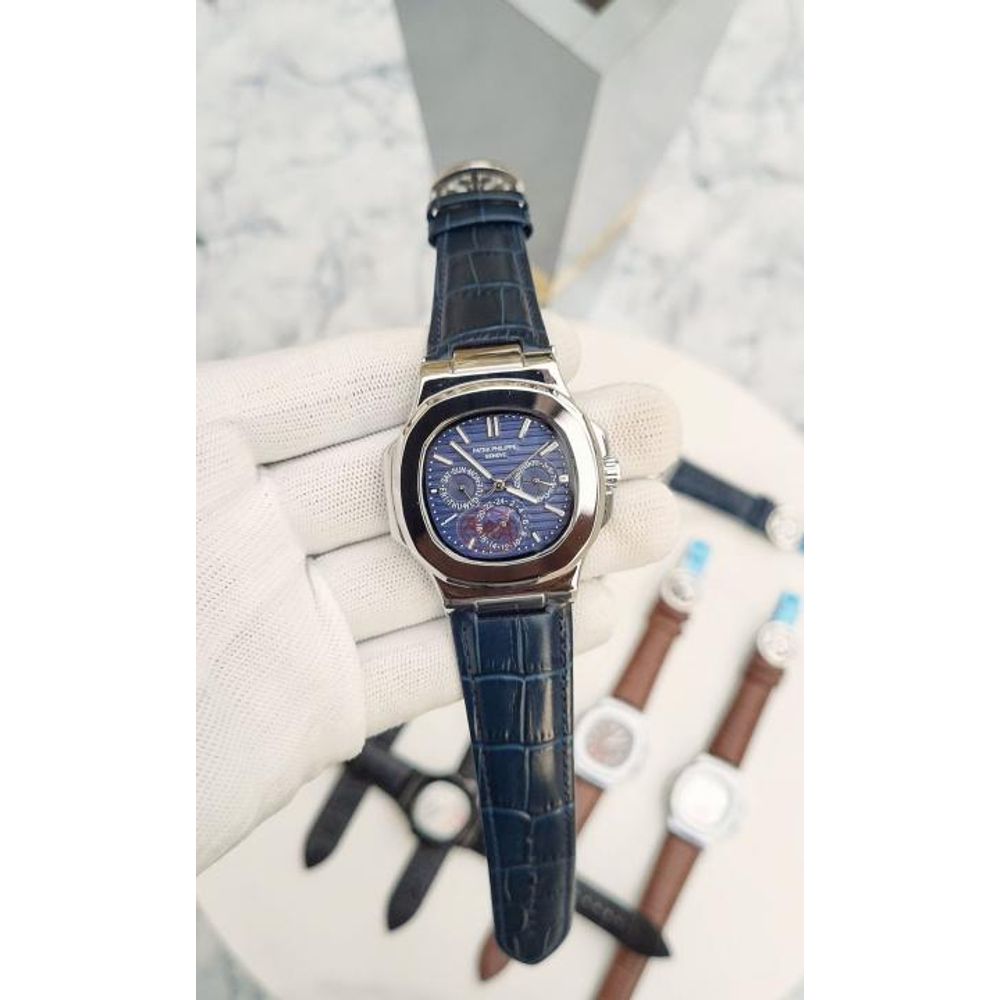Patek Phillippe SUN MOON BLUE SILVER BLUE DIAL AT378