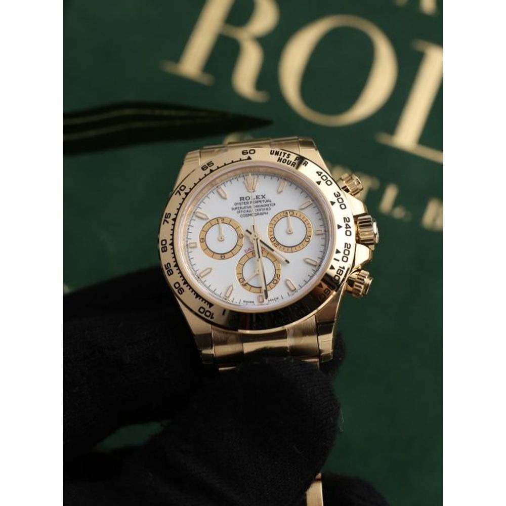 Rolee_x Oyster Perpetual Daytona Chosmograph Gold-White