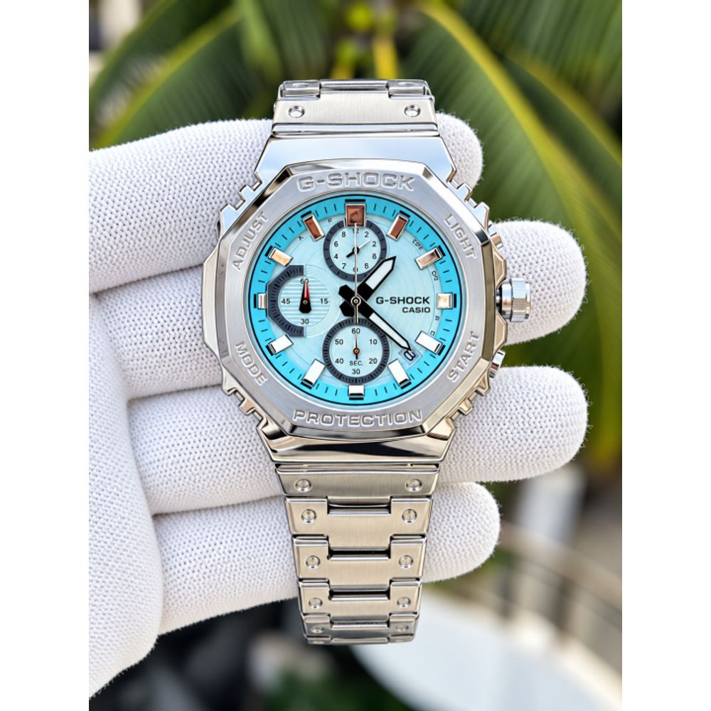 Casio G-Shock 2100 Chronograph A Silver Tiffany Dial AT442