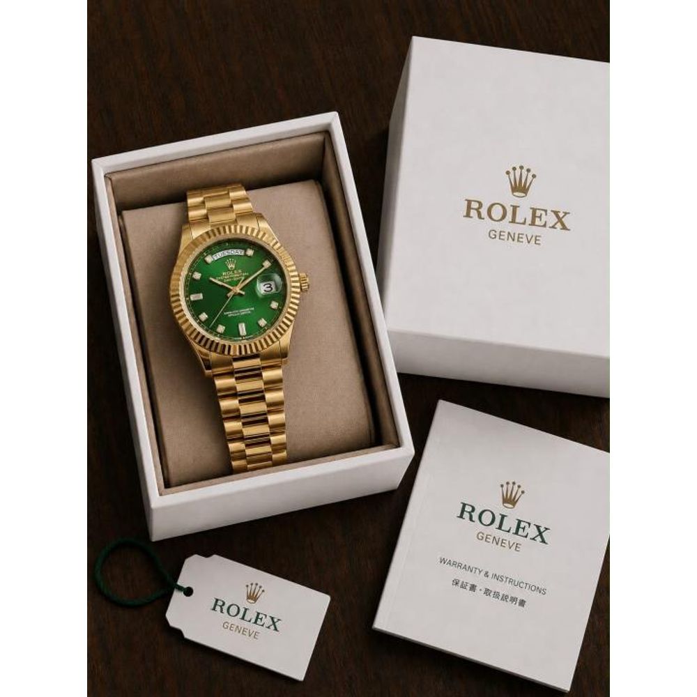 ROLLEX DAYDATE GOLD GREEN DIAMOND DIAL 299