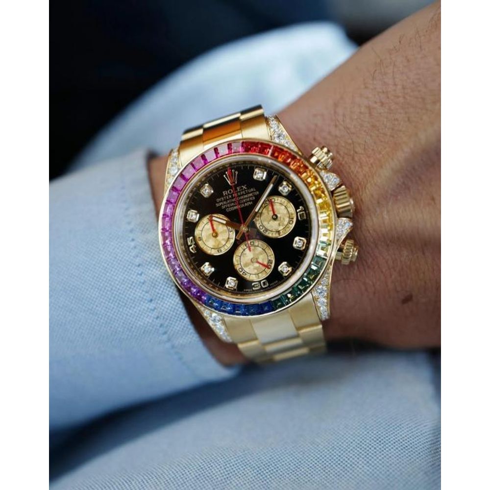 Rolee_x Oyster Perpetual Rainbow Gold