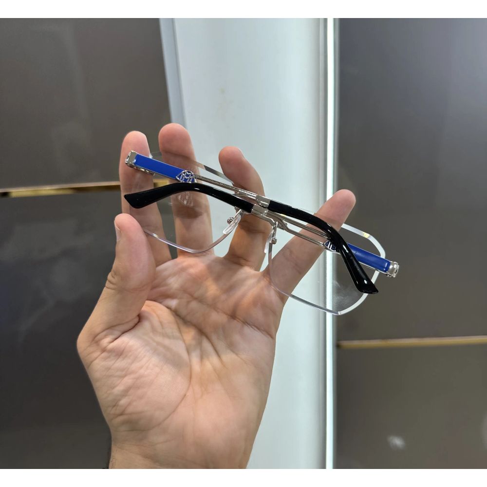Maybach Silver Blue Premium Glasses Z27