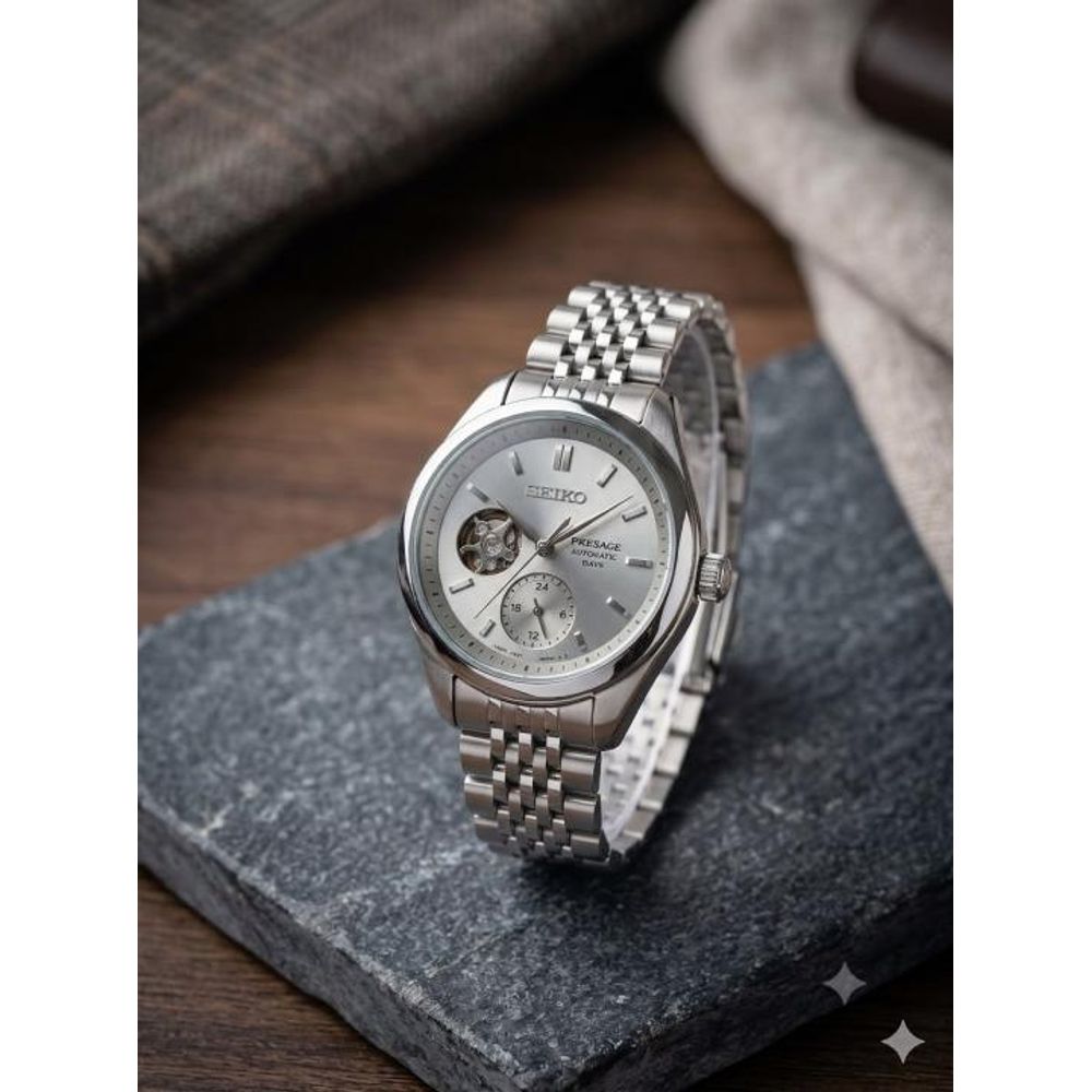 Seiko presage opne heart back open automatic ladieswach