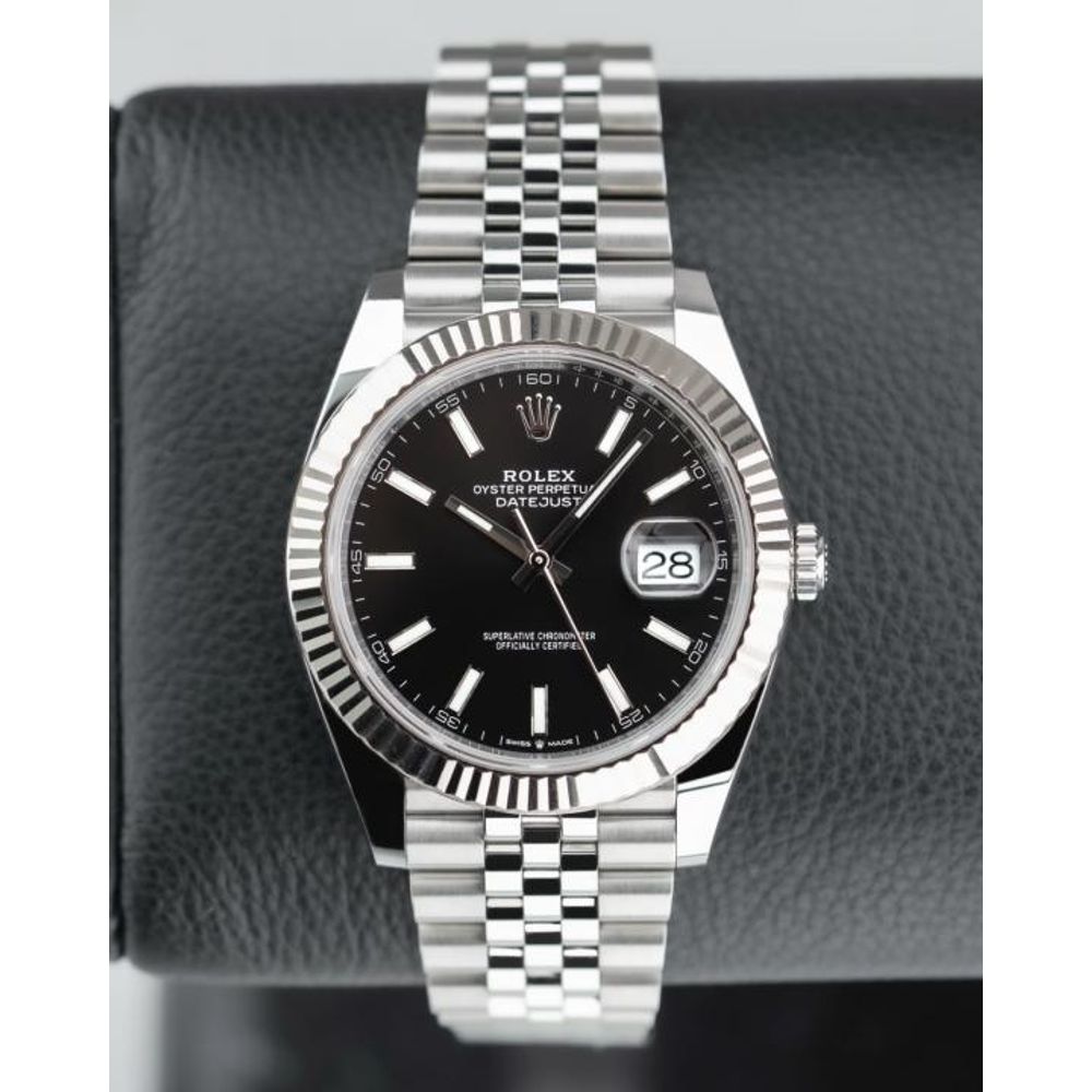 Rolee_x Oyst uuer Perpetual Date Just Silver-Black