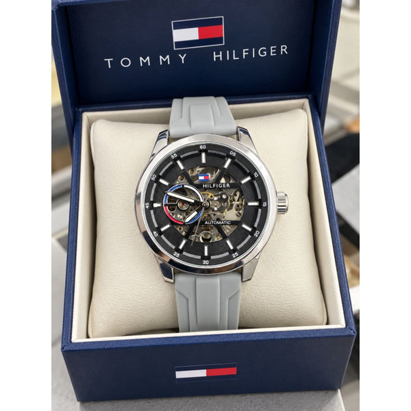 Tommy Hilfigar Automatic B Grey Silicon Belt AT145