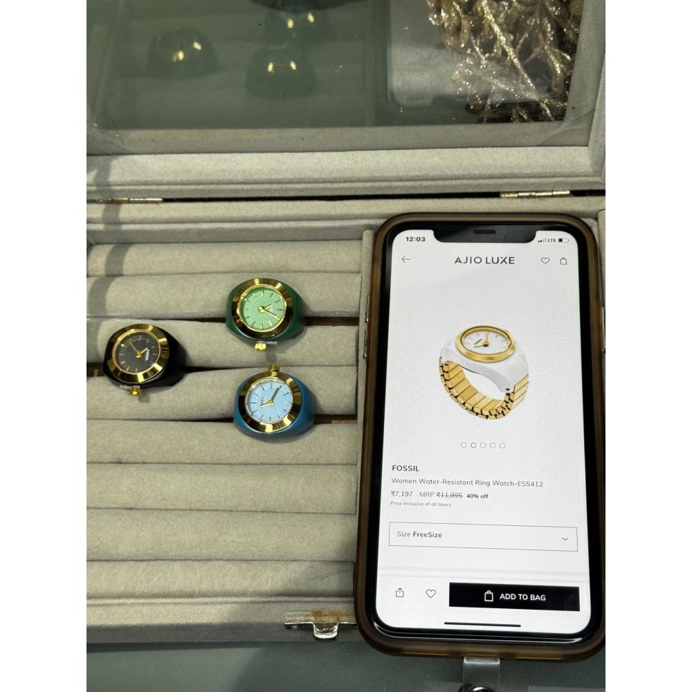 Fossi l Gold White Ring Premium Ladies Watch
