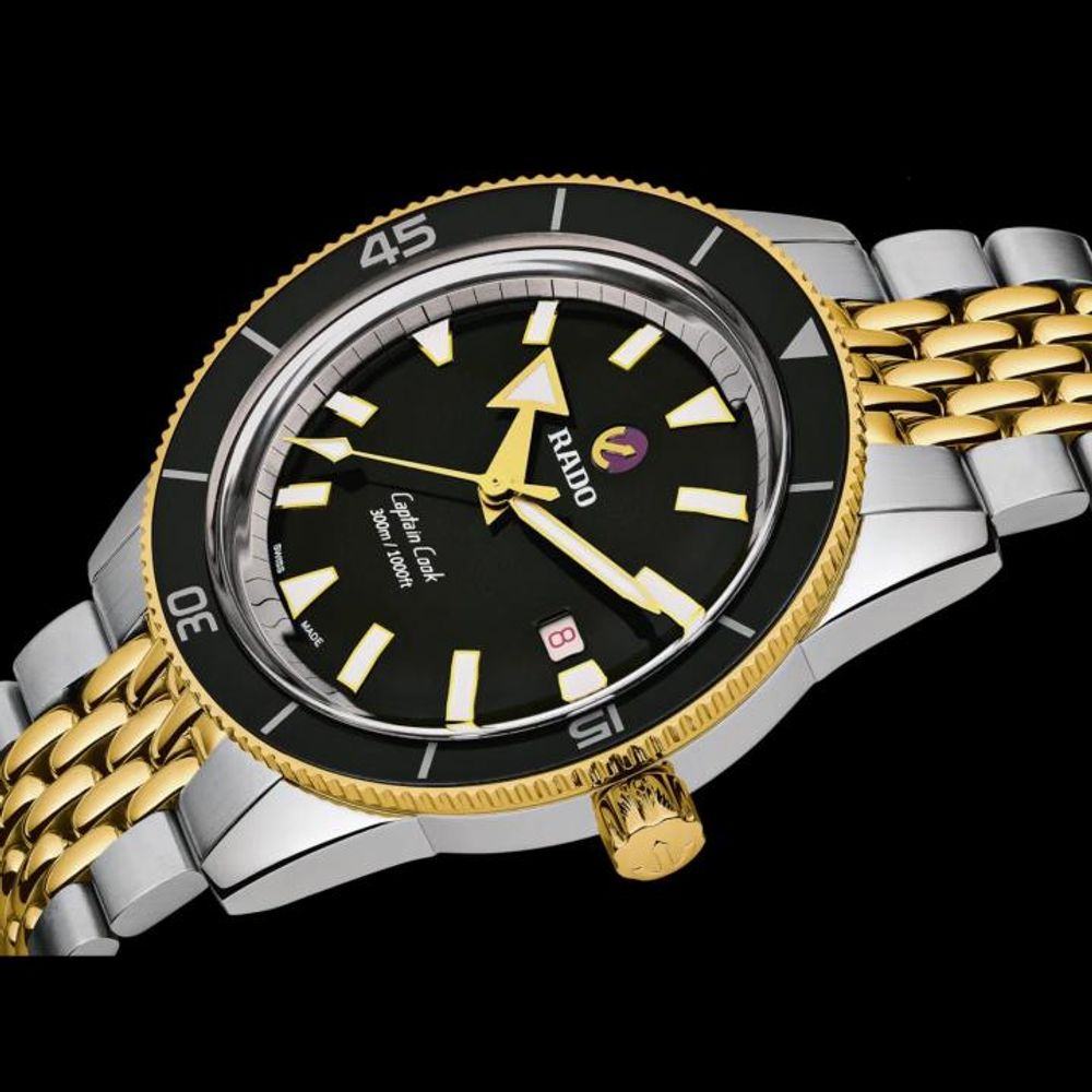 Raddo Captain Cook Automatic watch 2 ton gold black