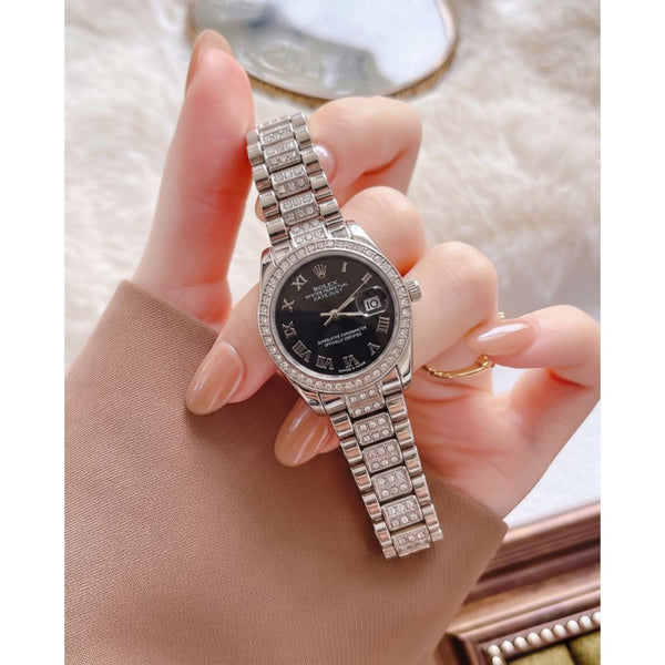 Rollex Date Just Ladies Black