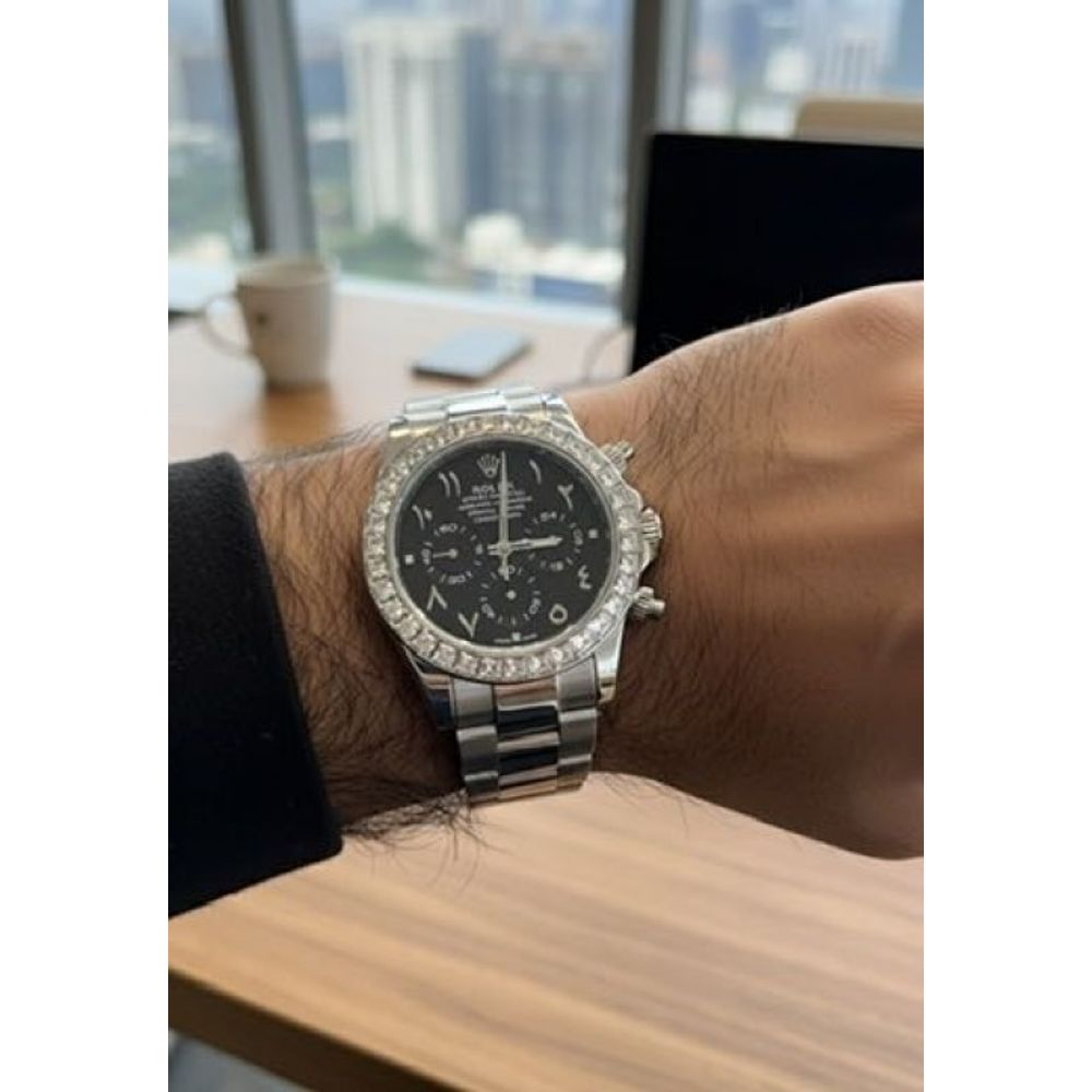 Rollex Oyster Perpetual Daytona Arabic black dial