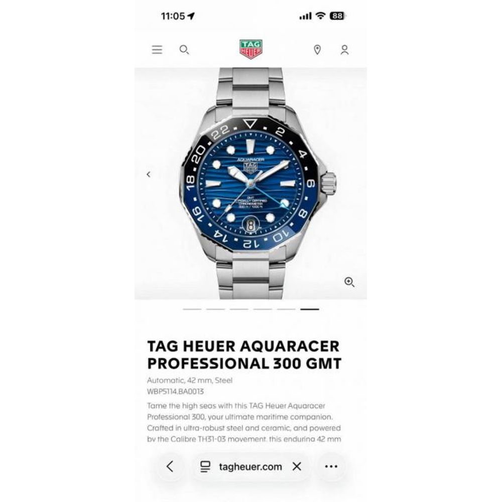 Tag_g aquaracer professional 300m date automatic japan zik zake line blue niddle