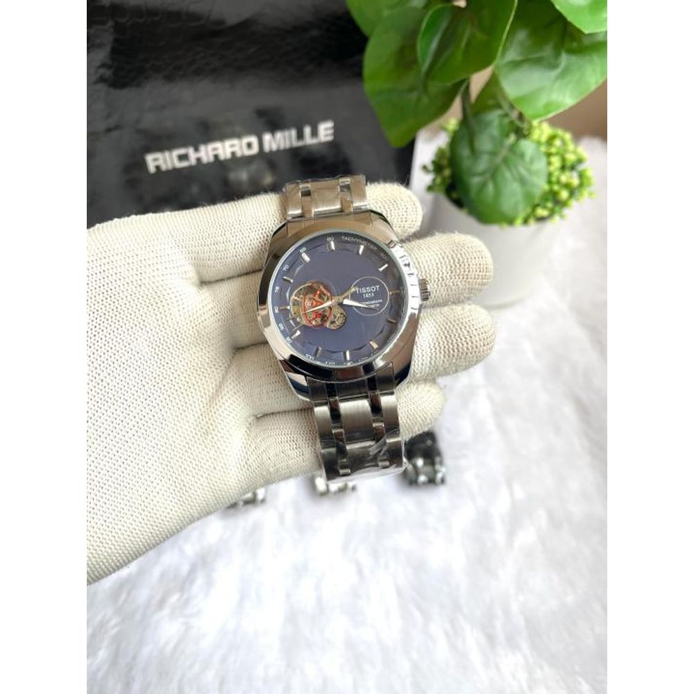 Tisot Couturier Automatic Silver Blue AT453