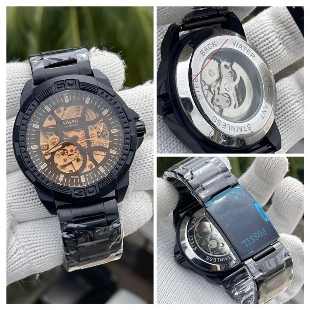 FOSIL BRONSON AUTOMATIC ME3256 BLACK BROWN AT234