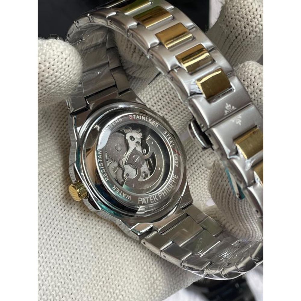 Patek Philipe Automatic Gold Two Tone Black Dial AT446