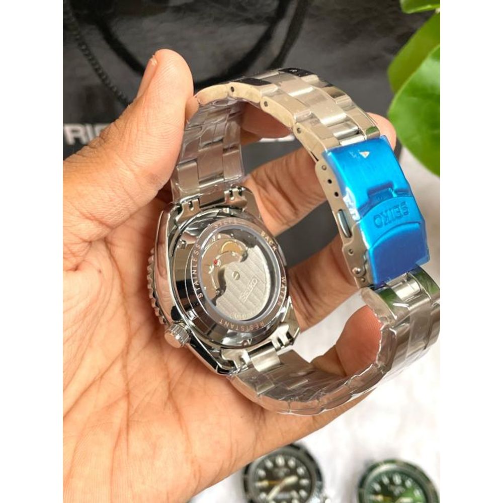 Seiko GMT Open Back Silver Blue AT459
